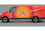 design realistic 3d van wrap , car wrap , food trucks
